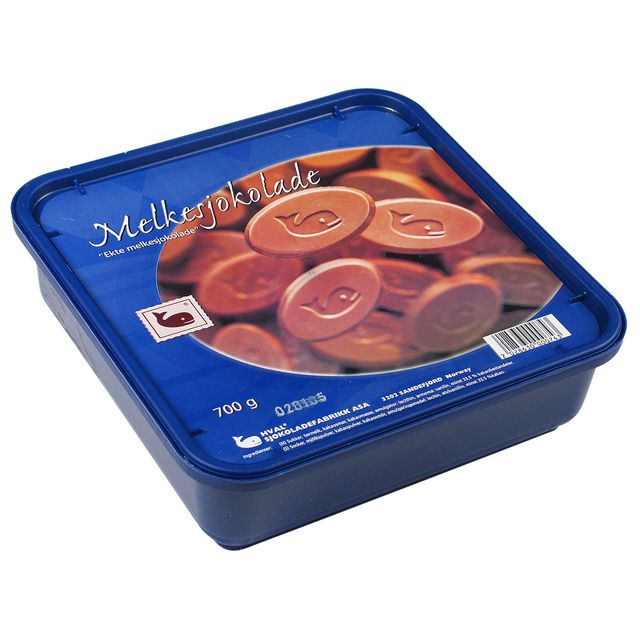 Sjokolade HVAL melkesjokolade 700g