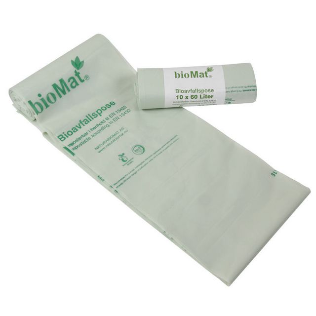 Biosekk BIOMAT Knyte Sterk 22my 60L 10