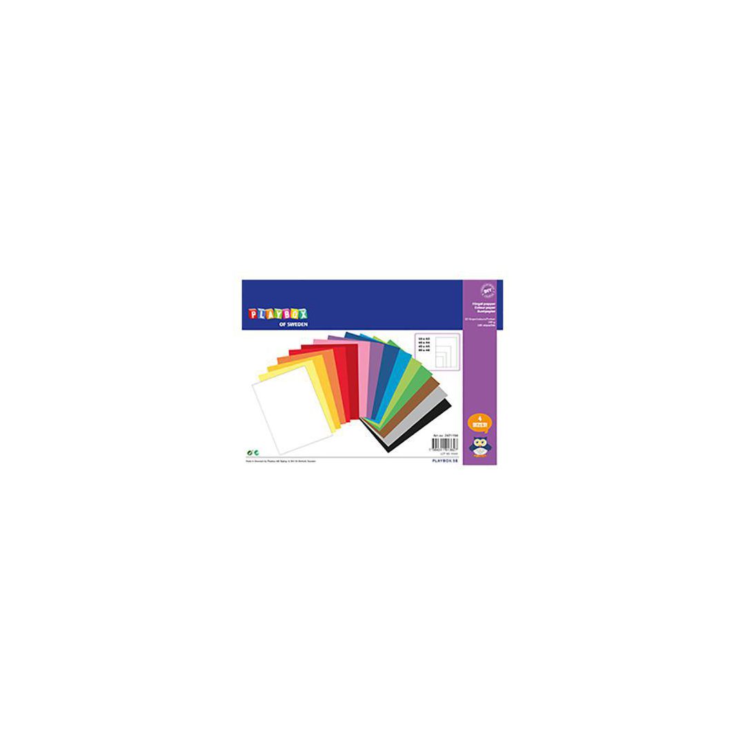 Papir PLAYBOX 100g ass str & farger
