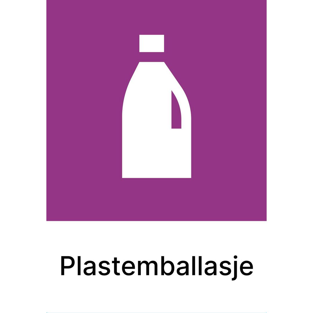 Kildesorteringsetikett Plast A4