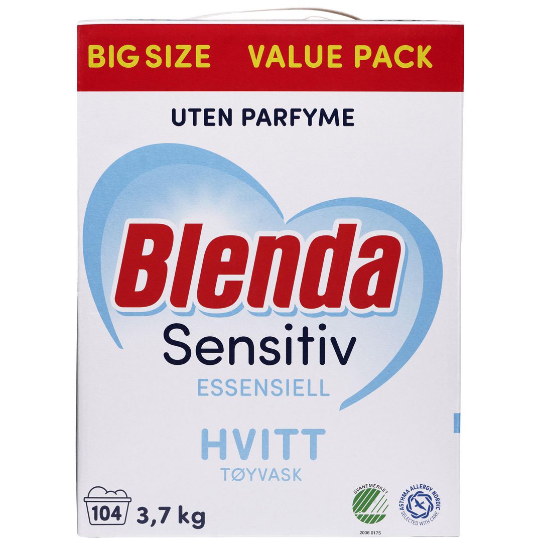 Tøyvask Blenda Essensiell Hvitt 3,7 kg