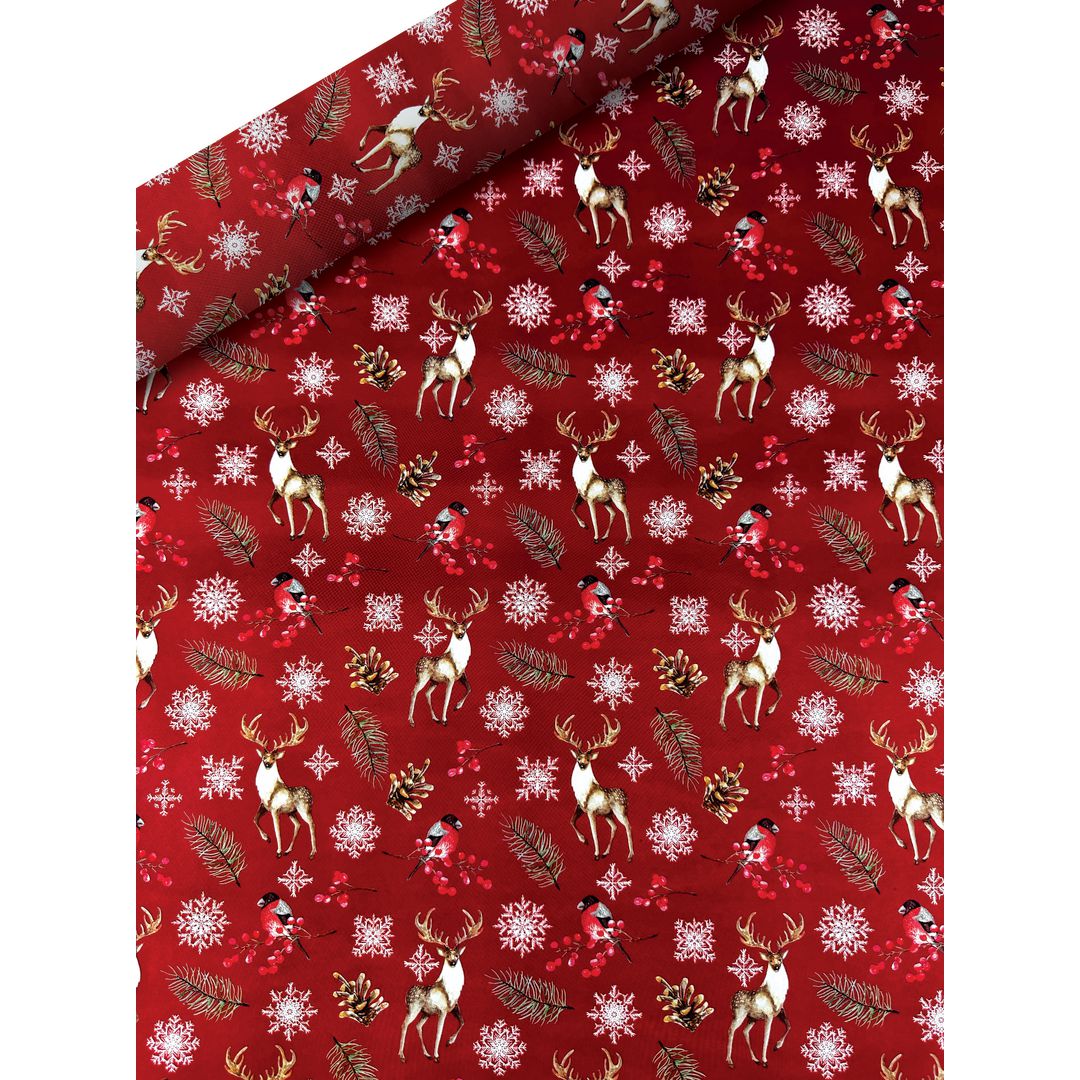 Gavepapir 10x0,7m Hjort, kongle