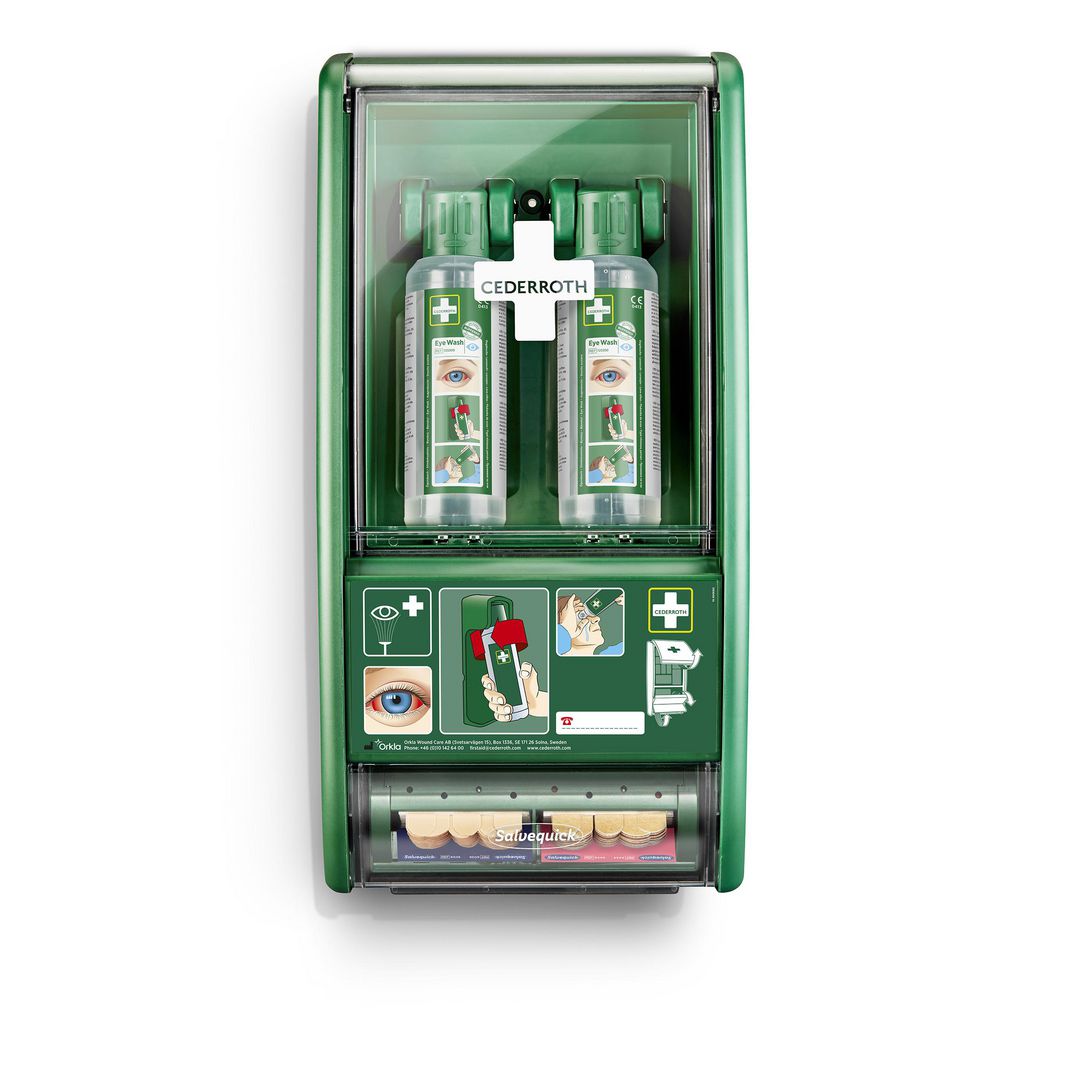 Øyedusjstasjon CEDERROTH plasterautomat