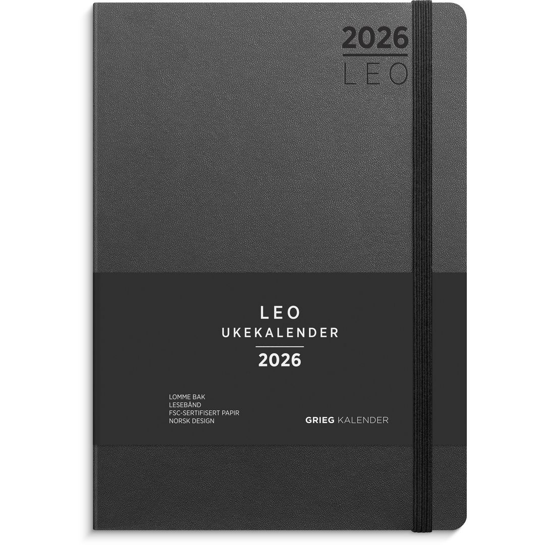 Kj p Ukekalender GRIEG Leo A5 Lite 2026 Sort kj-p-ukekalender-grieg-leo-a5-lite-2026-sort