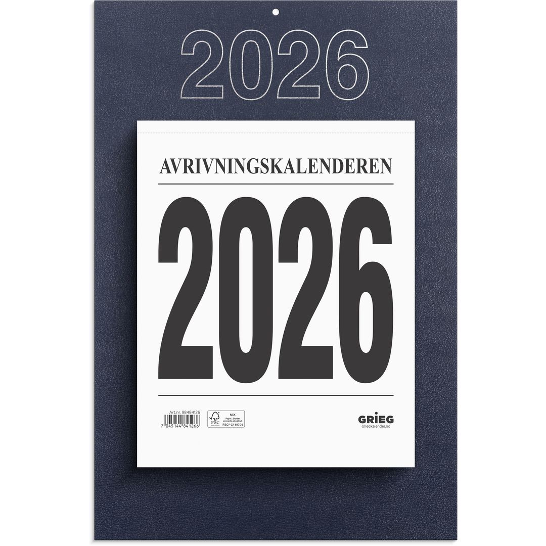Avrivningskalender Grieg 26 Stor M/Plate