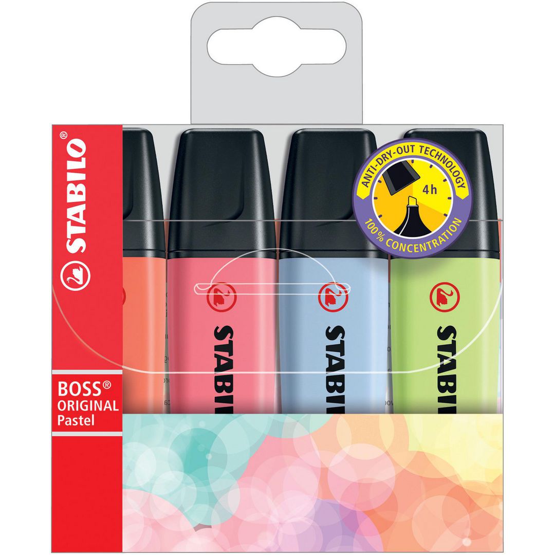 Tekstmarker STABILO BOSS Pastell 4