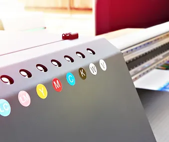 Ett nærbilde av en kopimaskin