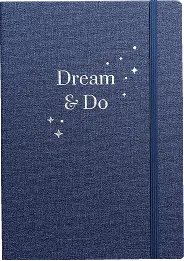 En blå ukekalender med teksten 'Dream & do' på forsiden