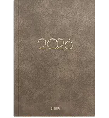En brun dagbok med '2026' på forsiden