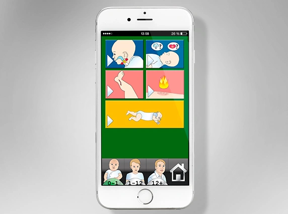 Bilde av Cederroth app på en mobiltelefon