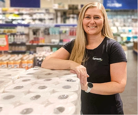 En person som jobber i Lyreco