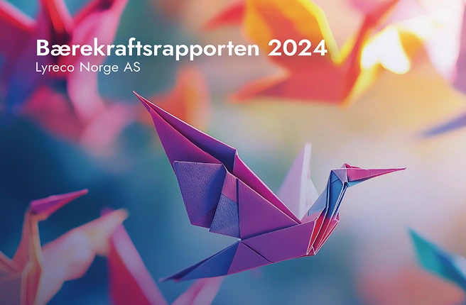 Bærekraftrapporten 2024 bilde av origami fugler