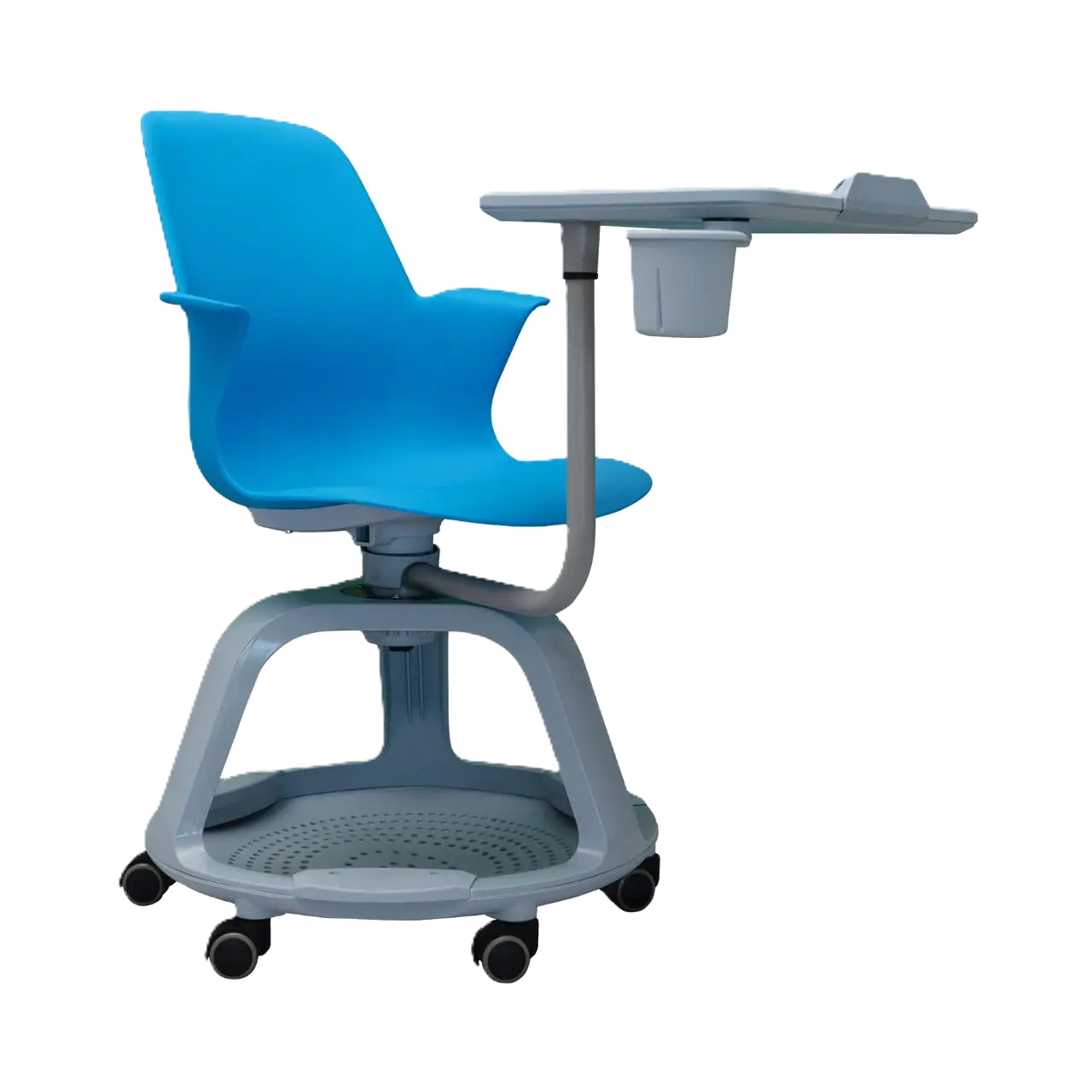 Skolestol med bord og oppbevaring