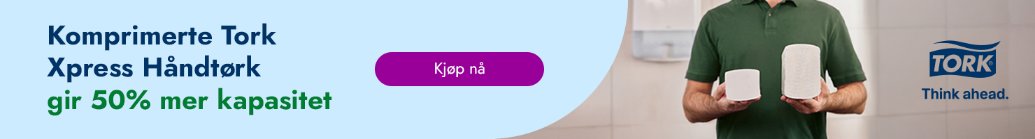 Salgsbanner for TORK 'Think ahead'