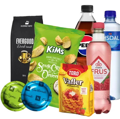 Drikke og snacks til kontor