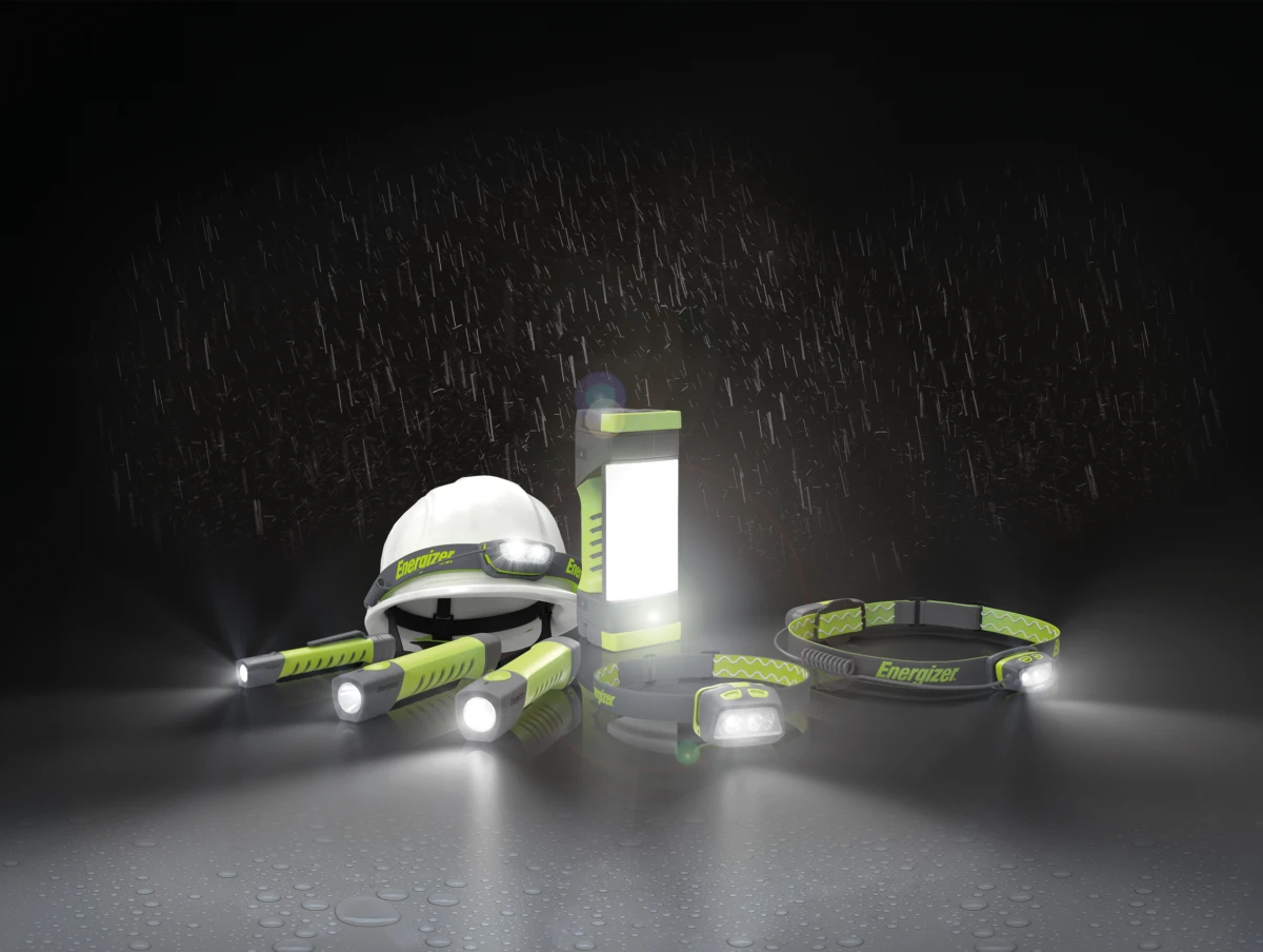 Diverse arbeidslamper og lommelykter fra Energizer