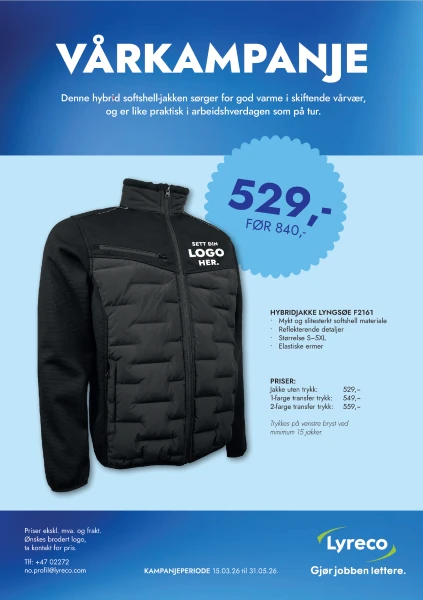 Hybrid softshell-jakke flyer