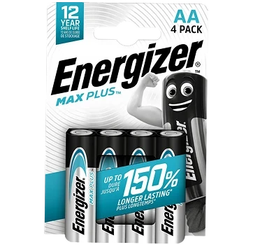 Pakke med 4 AA batterier fra Energizer