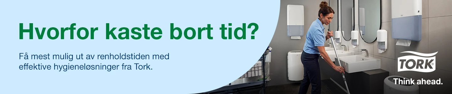 Salgsbanner for TORK 'Think ahead'