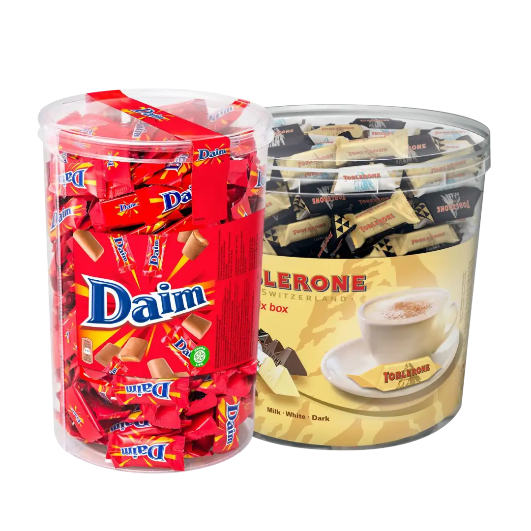Daim og toblerone sylindere