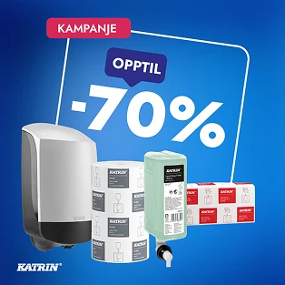 Kampanje: dispenserløsning fra Katrin - opptil -70 %