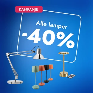 Kampanje: belysning til kontoret - alle lamper -40 %