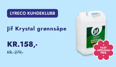 Lyreco kundeklubb: Jif Krystal grønnsåpe - et trygt valg til allrengjøring, fast medlemspris