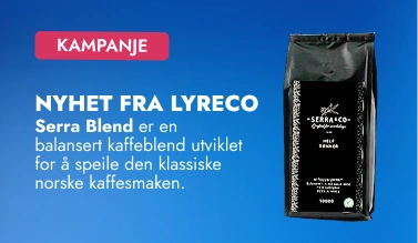 Kampanje: Nyhet fra Lyreco - Serra blend er en balansert kaffeblend utviklet for å speile den klassiske norske kaffesmaken