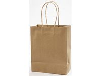 Papirpose 23x18x9cm med hank natur (10) Image