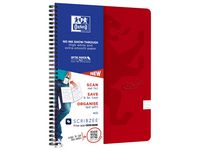 Notatbok OXFORD Touch A4+ 90g linjer rød Image