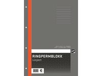 Ringpermblokk EMO A4 70g 80bl linjer Image
