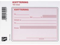 Kvittering EMO A6 selvkopi. 2x50set num Image