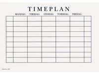 Timeplan A5 gangetabell Image