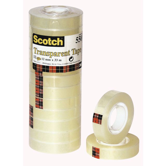 Tape SCOTCH 550 12mmx33m transparent produktbilde