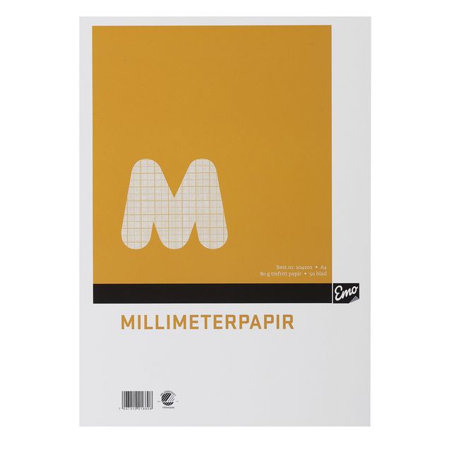 Millimeterpapir EMO A4 80g 50bl produktbilde