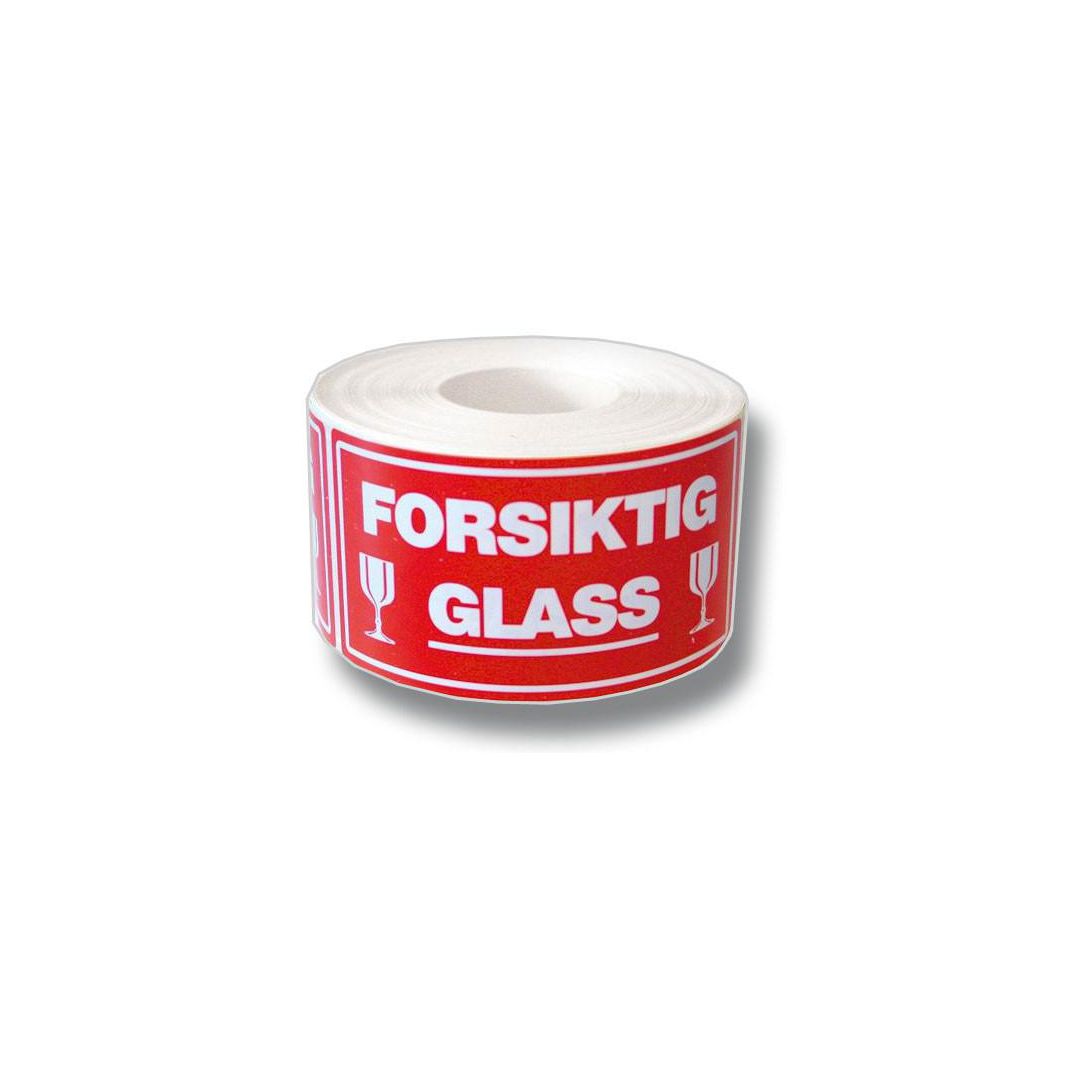 Etikett Forsiktig Glass (500) produktbilde