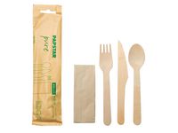 Bestikkpose PURE tre 3deler m/serviett Image