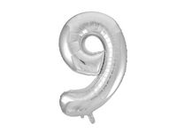Ballong JOKER folie 86cm tall 9 sølv Image