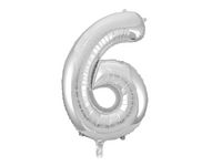 Ballong JOKER folie 86cm tall 6 sølv Image