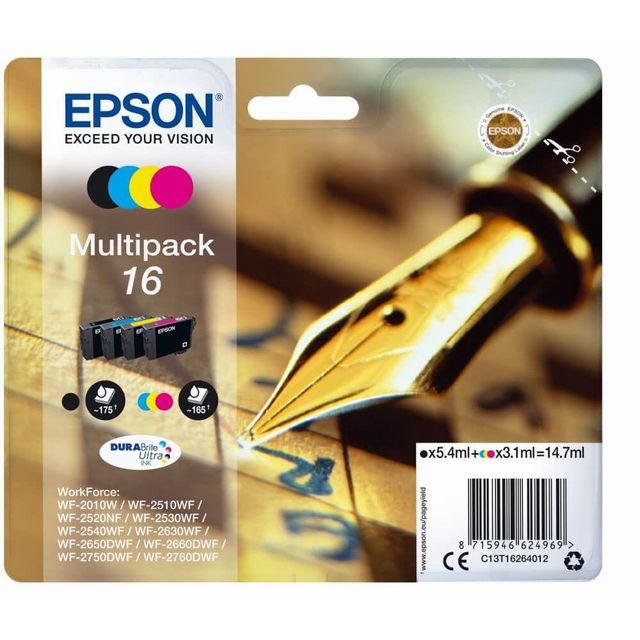 Blekk EPSON 16 C13T16264012 CMYK (4) produktbilde