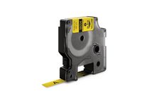Tape DYMO Rhino kabelmerk.sort/gul 9mm Image