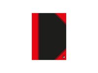 Protokoll A5 96 blad linjer sort/rød Image