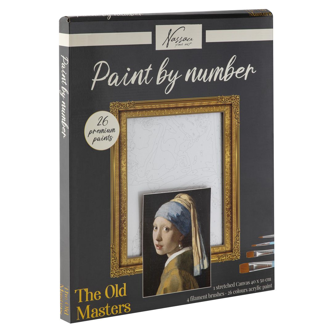 Paint by number Jenta med perlen 40x50cm produktbilde