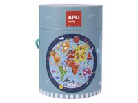 Puslespill APLI Verdenskart Circular Image