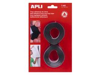 Borrelås APLI m.tape 1m sort (2) Image