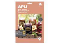 Etikett APLI kraft oval 63,5x42,3mm (10) Image