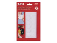 Borrelås APLI m.lim rund Ø19mm hvit (12) Image