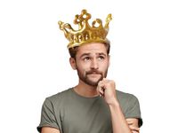 Bursdagskrone oppblåsbar gull King Image