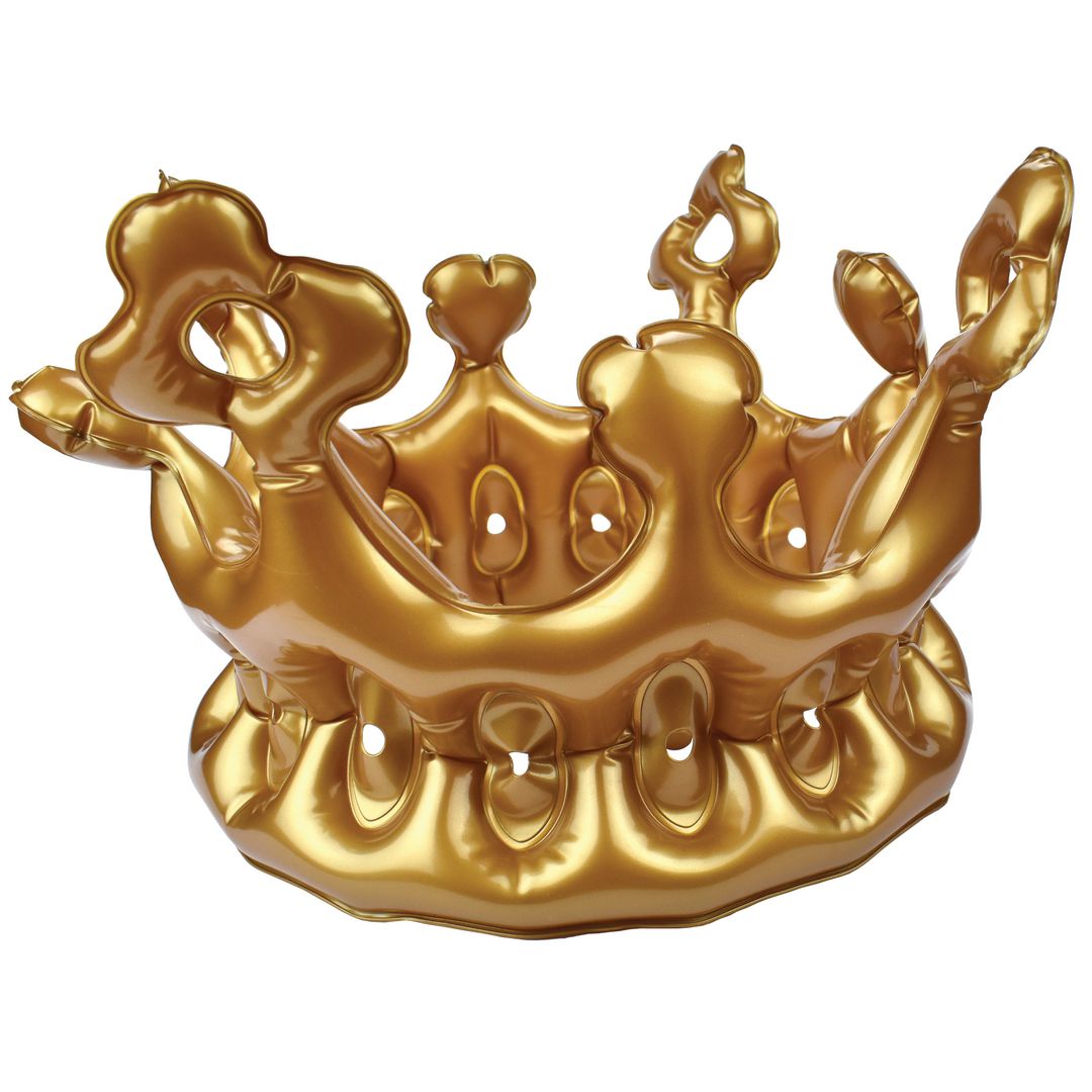 Bursdagskrone oppblåsbar gull Prince produktbilde