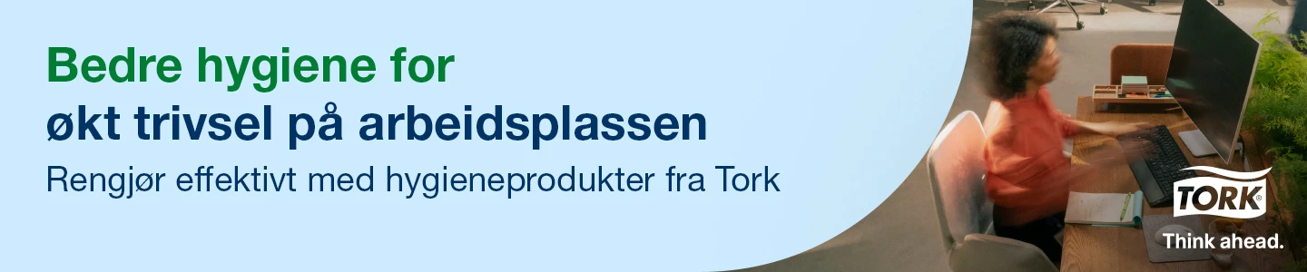Salgsbanner for TORK 'Think ahead'